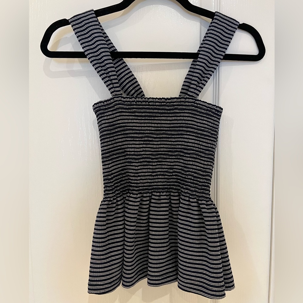 Madewell Navy Striped Tank Top - Size XS
